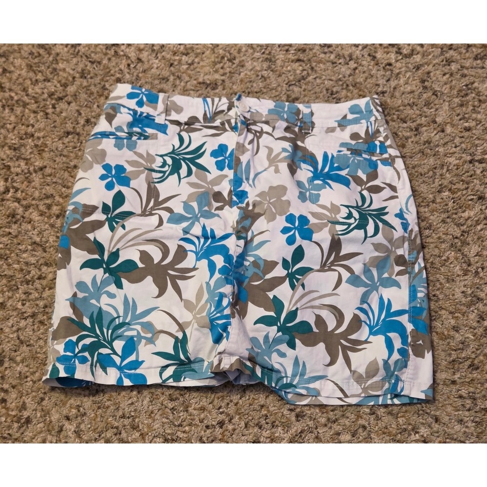 Croft & Borrow Stretch Tropical Floral Print Skort Women's Size 14 Multicolor